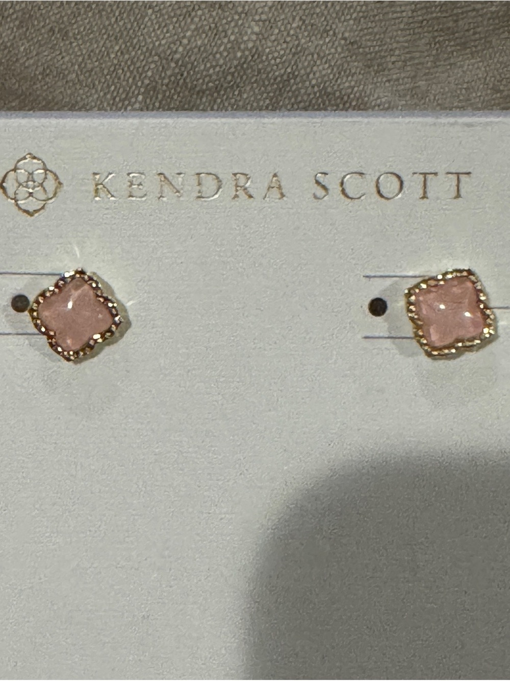 NWT Kendra Scott Mallory Stud Earrings in Rose Quartz Pink Gold! GORGEOUS!